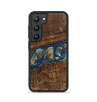 Galaxy S23 Wood Phone Case - Novella (Teal & Gold, 746603)