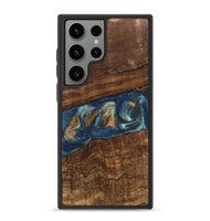 Galaxy S23 Ultra Wood Phone Case - Novella (Teal & Gold, 746603)