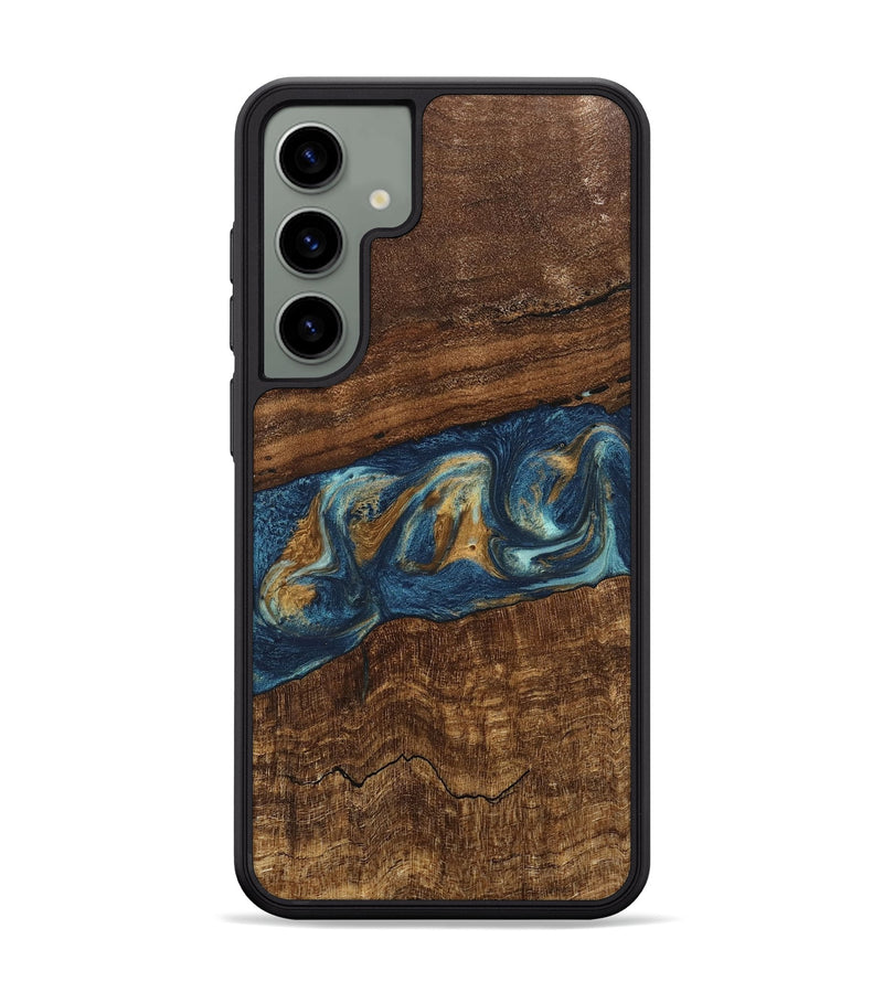 Galaxy S24 Plus Wood Phone Case - Novella (Teal & Gold, 746603)