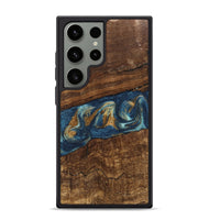 Galaxy S24 Ultra Wood Phone Case - Novella (Teal & Gold, 746603)