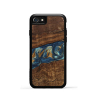 iPhone SE Wood Phone Case - Novella (Teal & Gold, 746603)