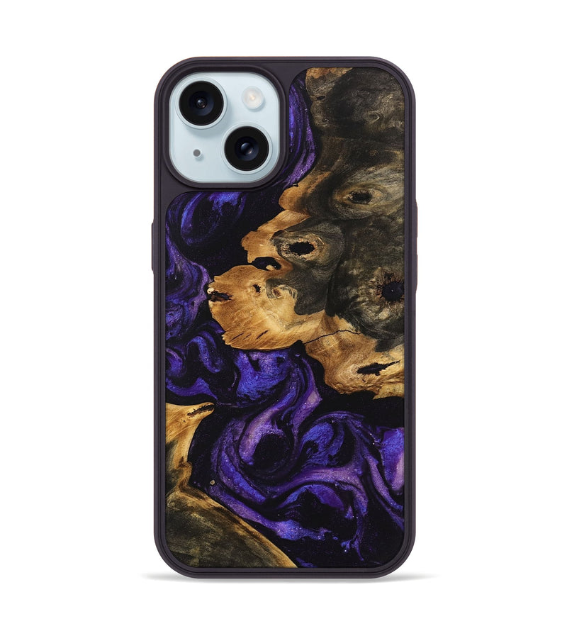 iPhone 15 Wood Phone Case - Pamala (Purple, 746604)