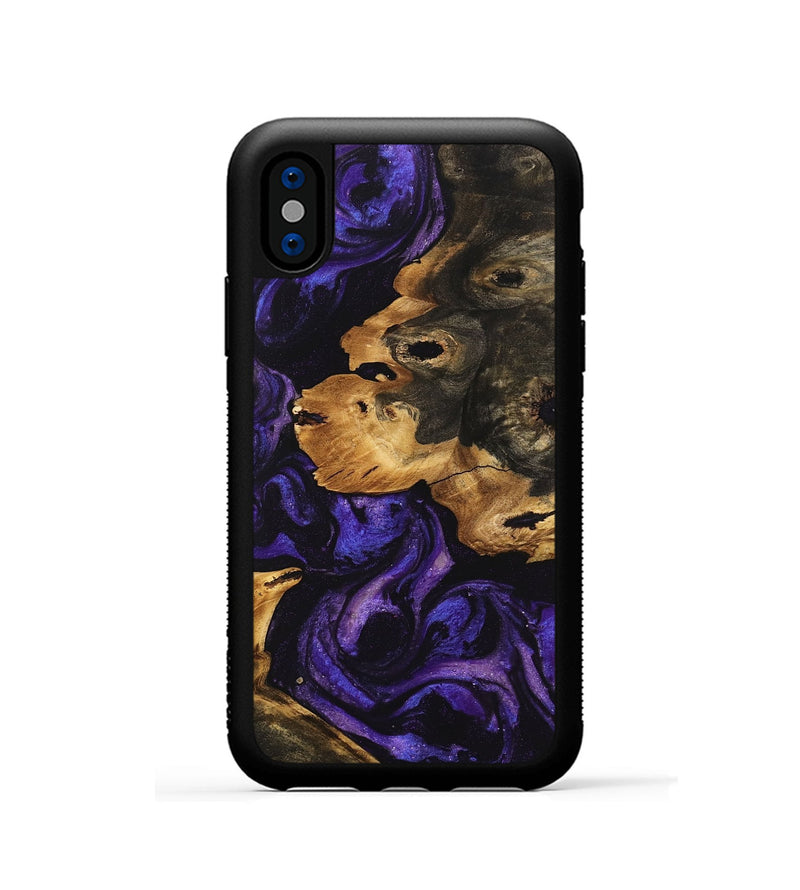 iPhone Xs Wood Phone Case - Pamala (Purple, 746604)