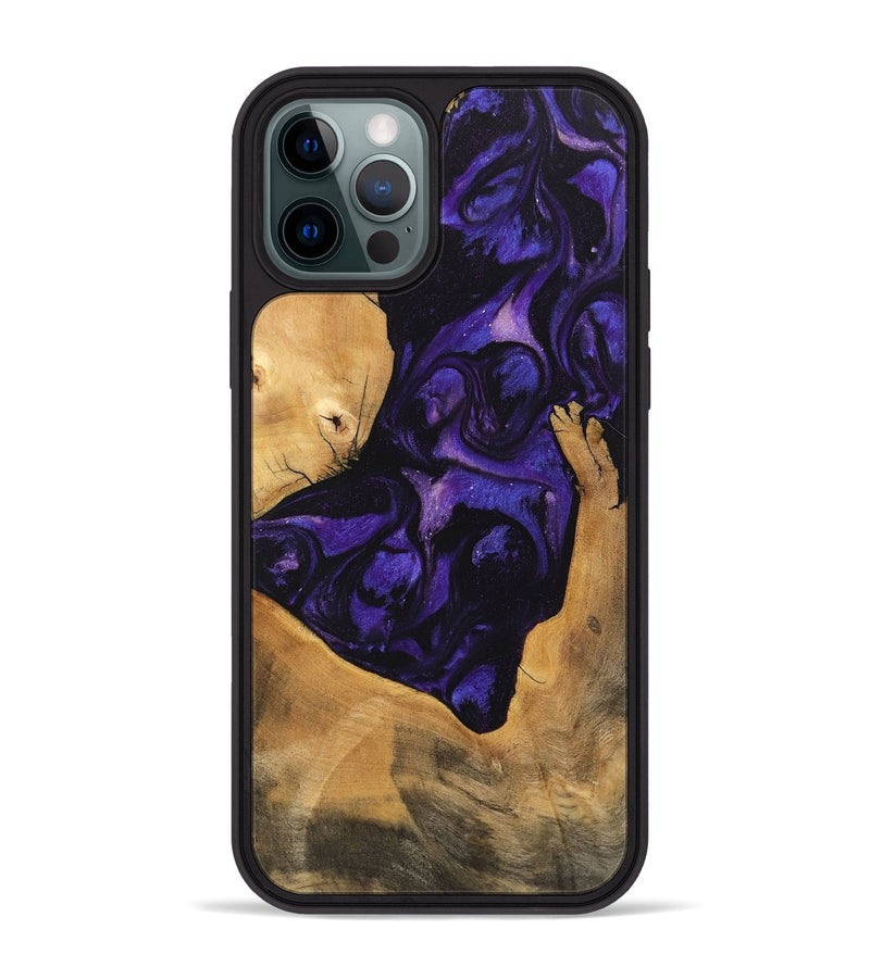 iPhone 12 Pro Max Wood Phone Case - Kohen (Purple, 746608)