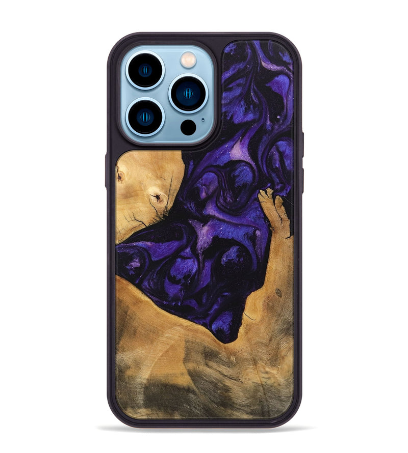 iPhone 14 Pro Max Wood Phone Case - Kohen (Purple, 746608)