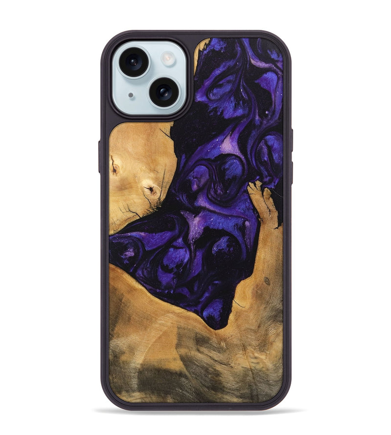 iPhone 15 Plus Wood Phone Case - Kohen (Purple, 746608)