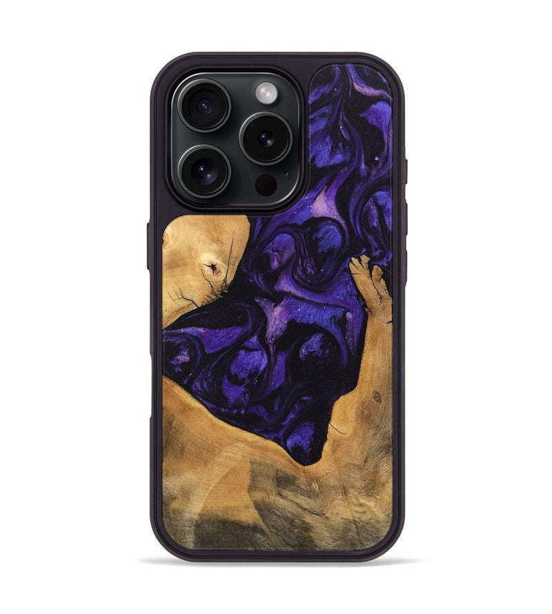 iPhone 16 Pro Wood Phone Case - Kohen (Purple, 746608)