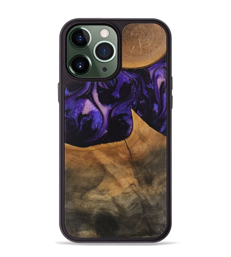 iPhone 13 Pro Max Wood Phone Case - Shaniya (Purple, 746610)