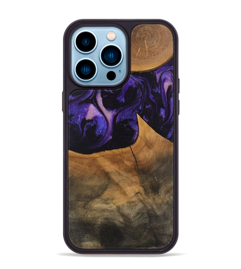 iPhone 14 Pro Max Wood Phone Case - Shaniya (Purple, 746610)