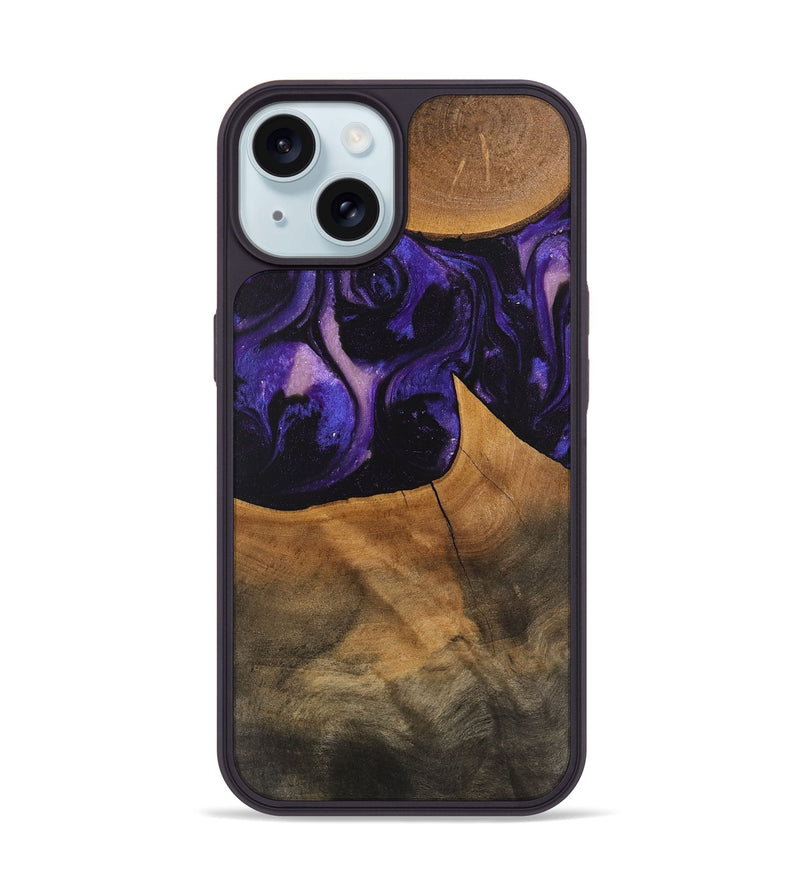 iPhone 15 Wood Phone Case - Shaniya (Purple, 746610)