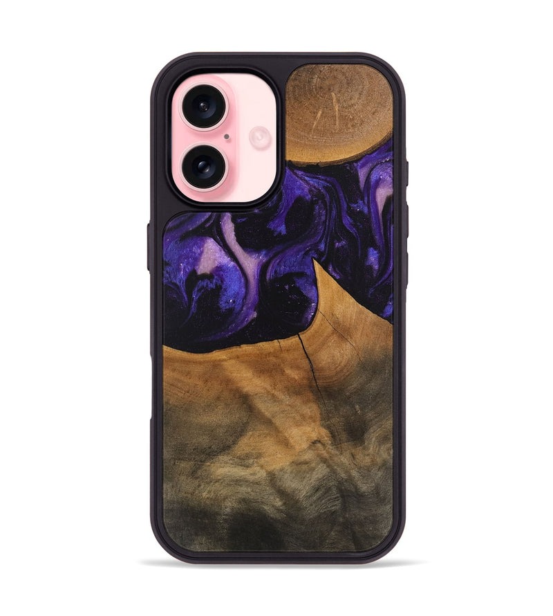 iPhone 16 Wood Phone Case - Shaniya (Purple, 746610)