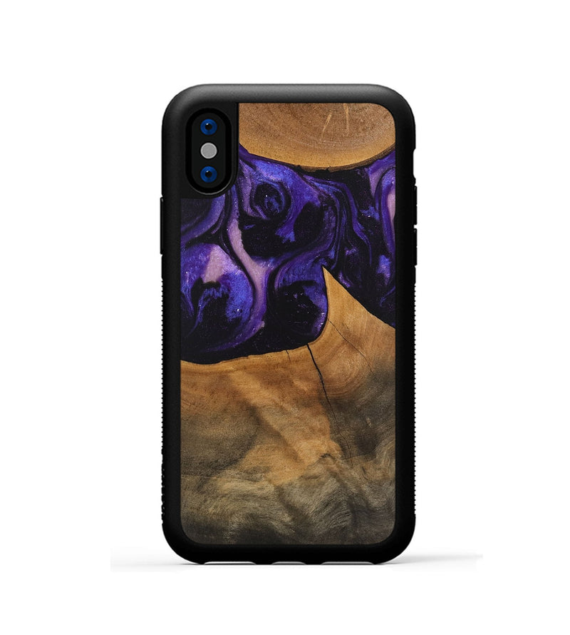 iPhone Xs Wood Phone Case - Shaniya (Purple, 746610)