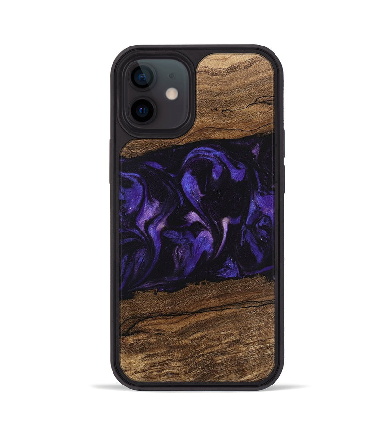 iPhone 12 Wood Phone Case - Micah (Purple, 746611)