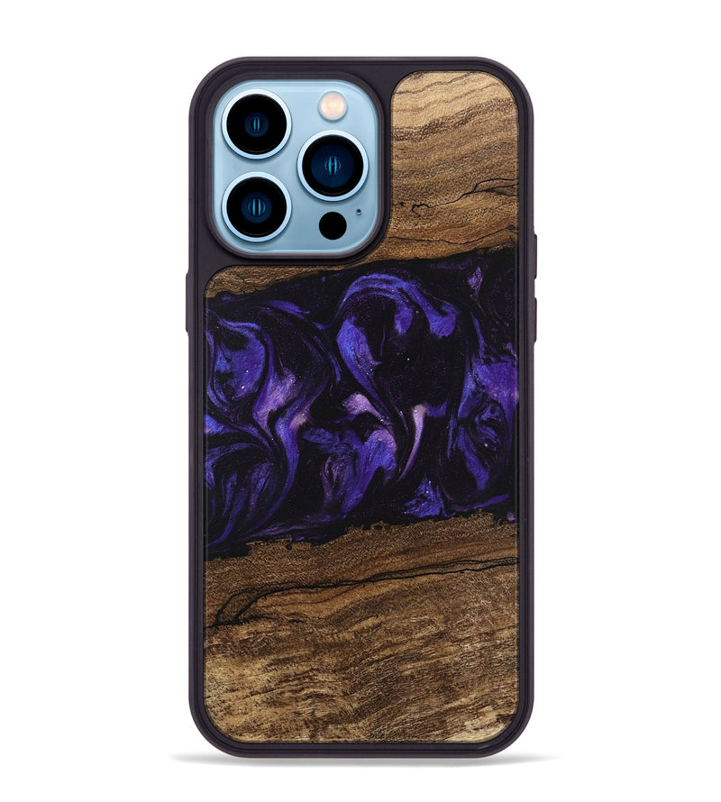 iPhone 14 Pro Max Wood Phone Case - Micah (Purple, 746611)