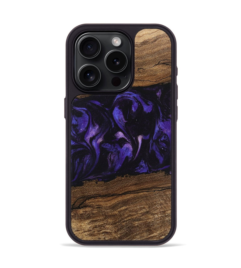 iPhone 15 Pro Wood Phone Case - Micah (Purple, 746611)