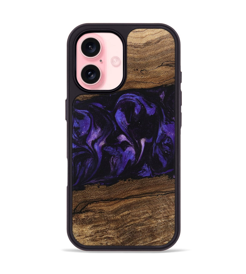 iPhone 16 Wood Phone Case - Micah (Purple, 746611)