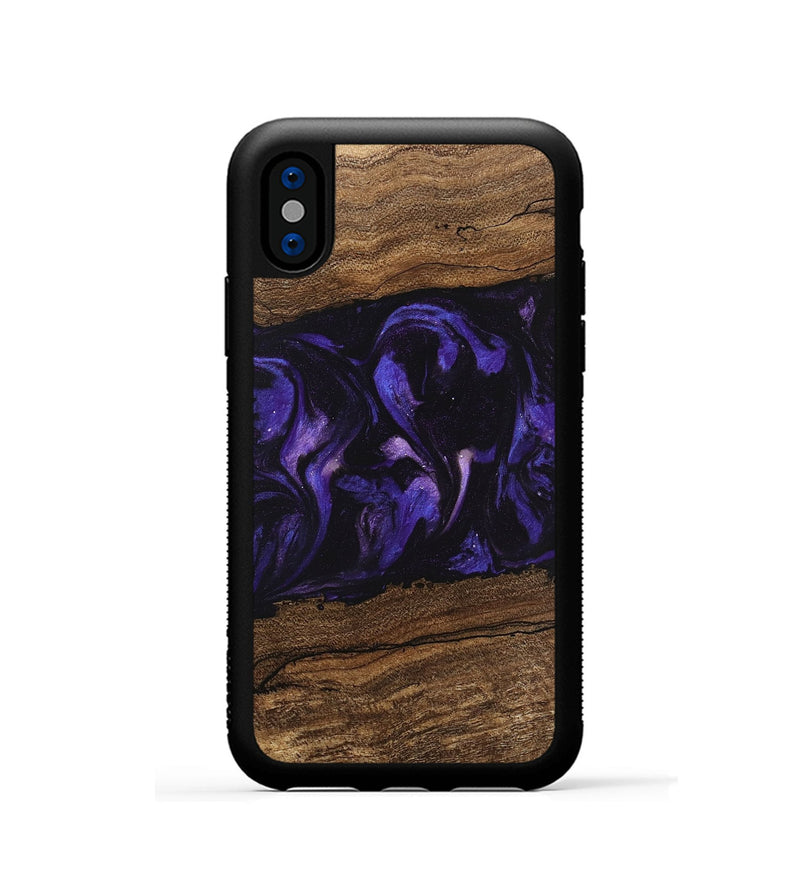 iPhone Xs Wood Phone Case - Micah (Purple, 746611)