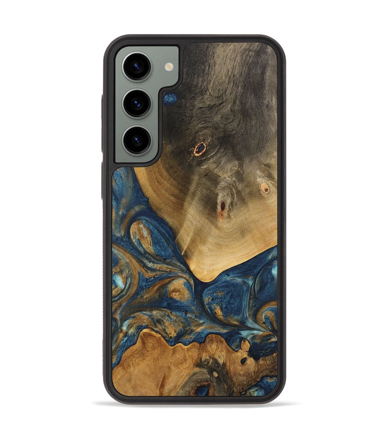 Galaxy S23 Plus Wood Phone Case - Kaiya (Teal & Gold, 746614)