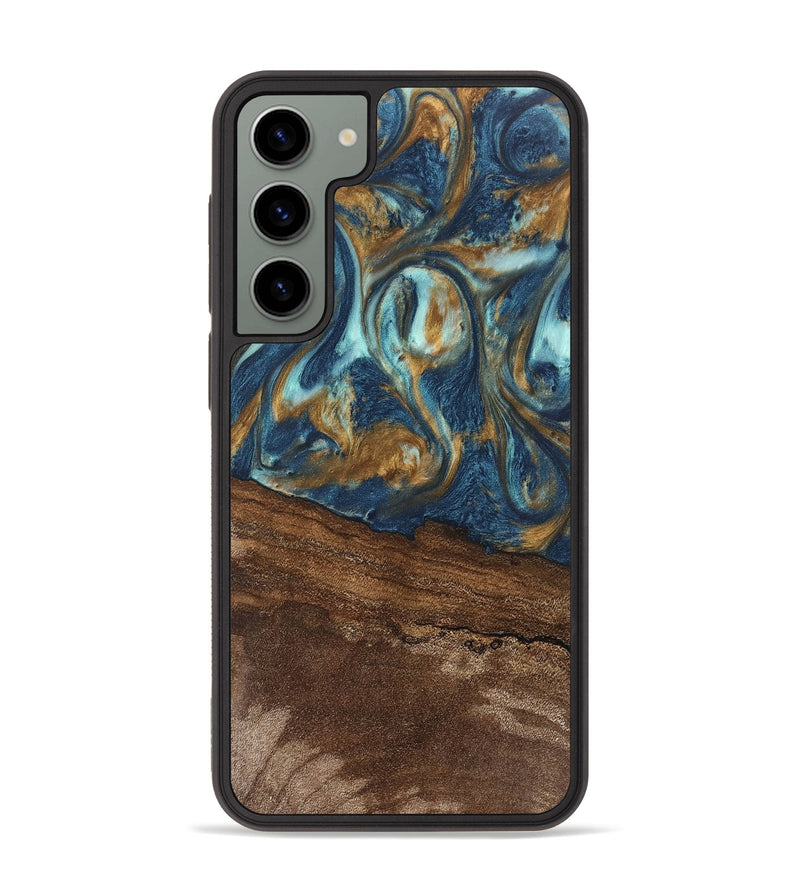 Galaxy S23 Plus Wood Phone Case - Denver (Teal & Gold, 746615)