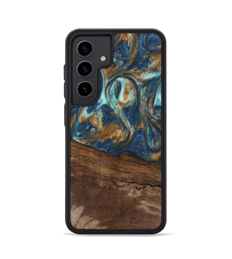 Galaxy S24 Wood Phone Case - Denver (Teal & Gold, 746615)