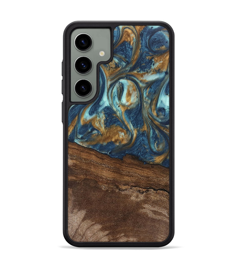 Galaxy S24 Plus Wood Phone Case - Denver (Teal & Gold, 746615)