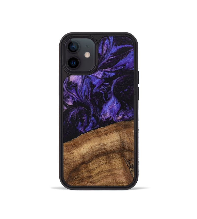 iPhone 12 mini Wood Phone Case - Savion (Purple, 746616)