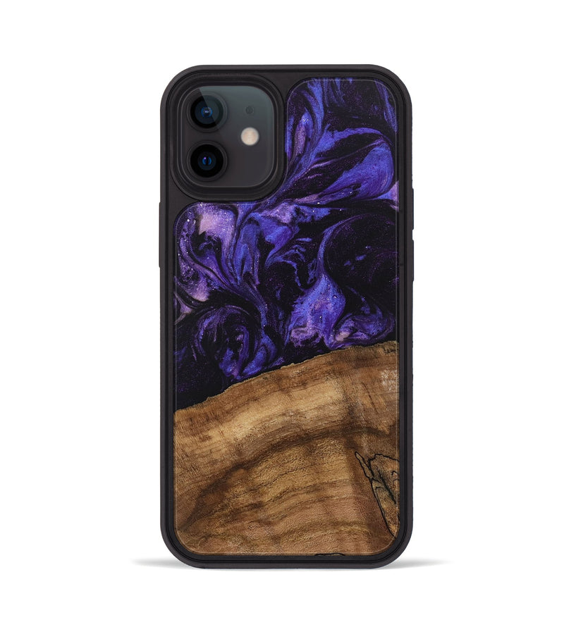 iPhone 12 Wood Phone Case - Savion (Purple, 746616)