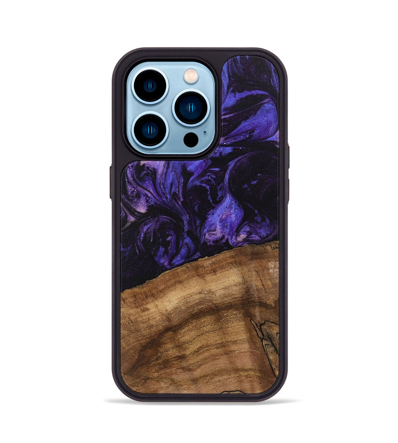 iPhone 14 Pro Wood Phone Case - Savion (Purple, 746616)