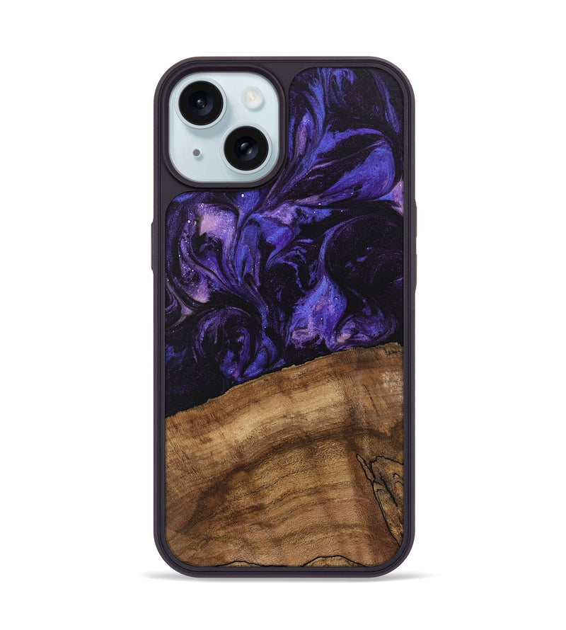 iPhone 15 Wood Phone Case - Savion (Purple, 746616)