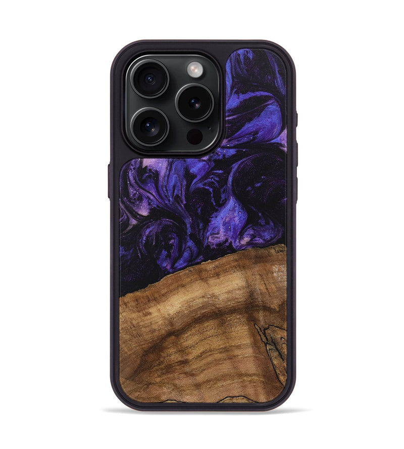 iPhone 15 Pro Wood Phone Case - Savion (Purple, 746616)