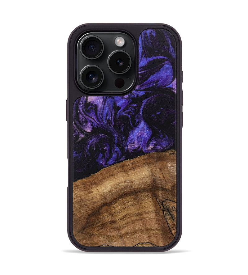 iPhone 16 Pro Wood Phone Case - Savion (Purple, 746616)