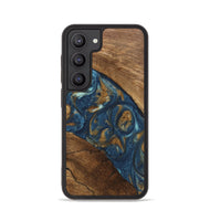 Galaxy S23 Wood Phone Case - Moriah (Teal & Gold, 746618)