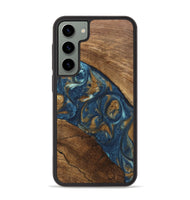 Galaxy S23 Plus Wood Phone Case - Moriah (Teal & Gold, 746618)