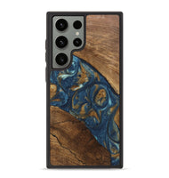 Galaxy S23 Ultra Wood Phone Case - Moriah (Teal & Gold, 746618)