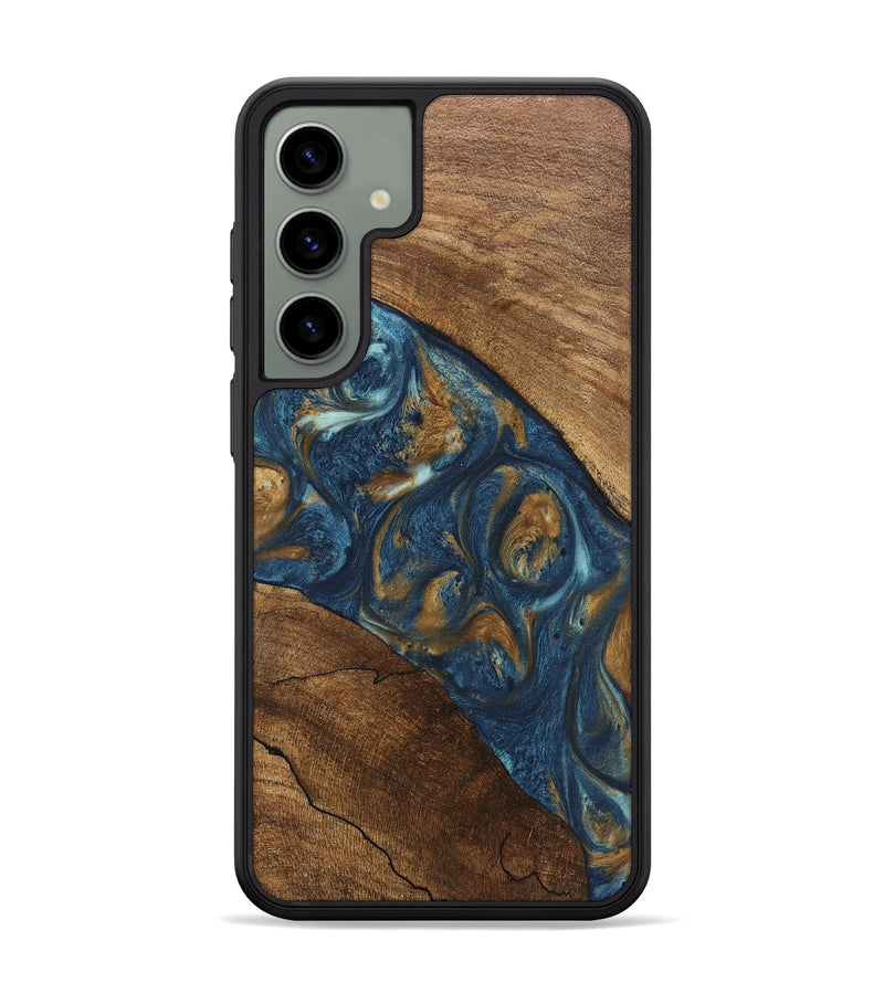 Galaxy S24 Plus Wood Phone Case - Moriah (Teal & Gold, 746618)