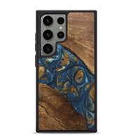 Galaxy S24 Ultra Wood Phone Case - Moriah (Teal & Gold, 746618)