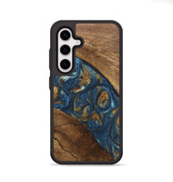 Galaxy S25 Plus Wood Phone Case - Moriah (Teal & Gold, 746618)