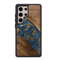 Galaxy S25 Ultra Wood Phone Case - Moriah (Teal & Gold, 746618)