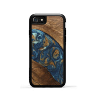 iPhone SE Wood Phone Case - Moriah (Teal & Gold, 746618)