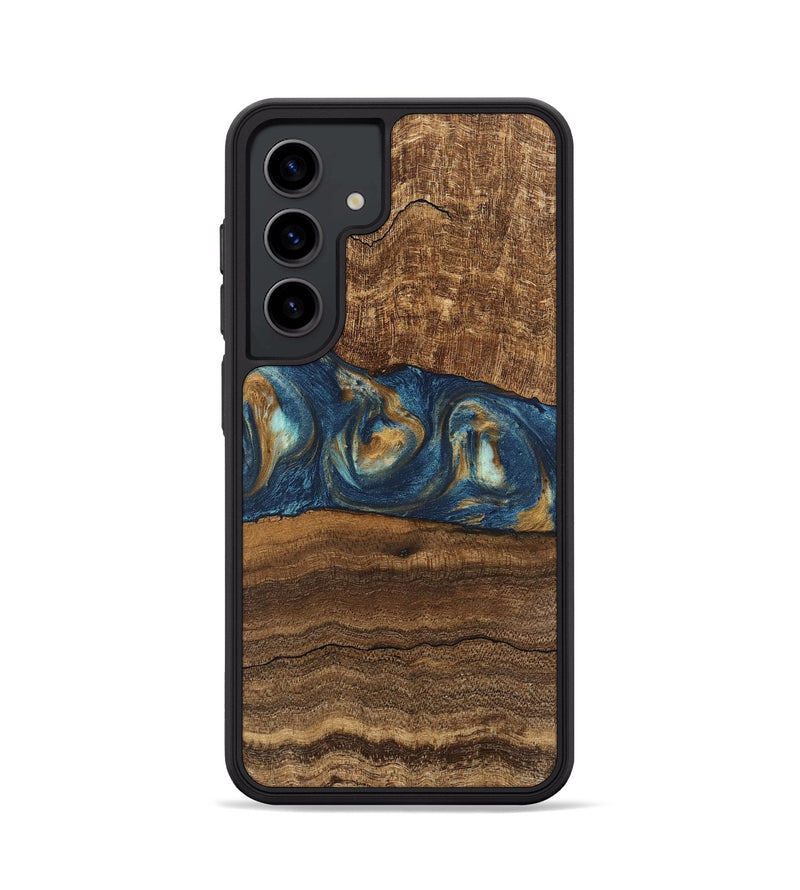 Galaxy S24 Wood Phone Case - Kenley (Teal & Gold, 746619)