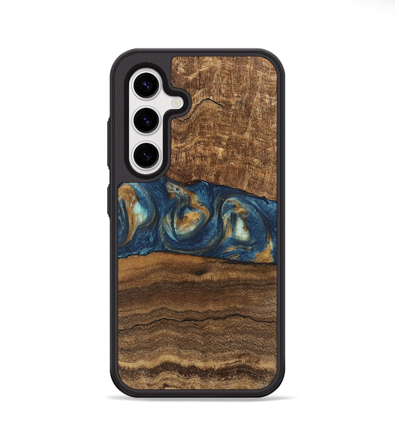 Galaxy S25 Plus Wood Phone Case - Kenley (Teal & Gold, 746619)