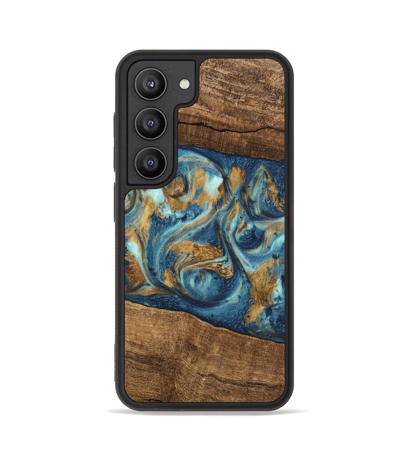 Galaxy S23 Wood Phone Case - Martin (Teal & Gold, 746620)