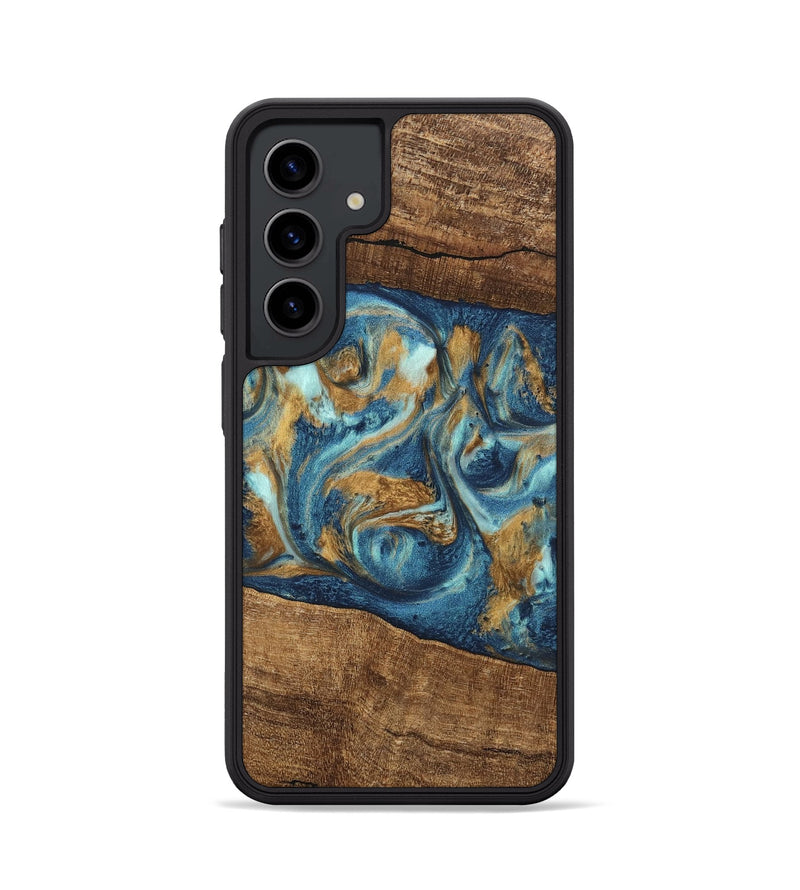 Galaxy S24 Wood Phone Case - Martin (Teal & Gold, 746620)