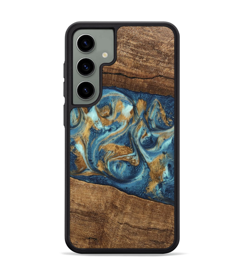 Galaxy S24 Plus Wood Phone Case - Martin (Teal & Gold, 746620)