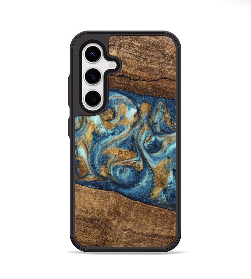 Galaxy S25 Plus Wood Phone Case - Martin (Teal & Gold, 746620)