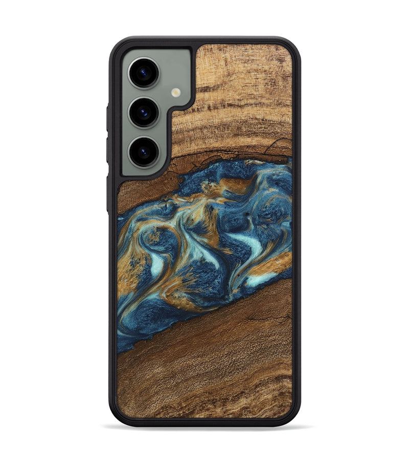 Galaxy S24 Plus Wood Phone Case - Dax (Teal & Gold, 746621)