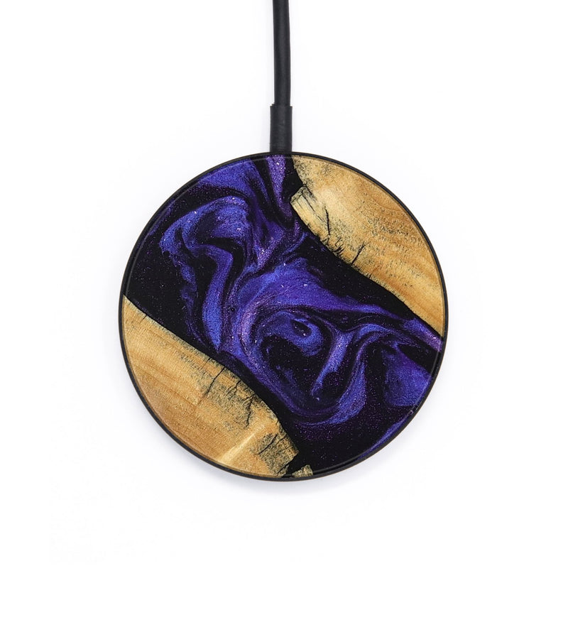 Circle Wood Wireless Charger - Ellie (Purple, 746624)