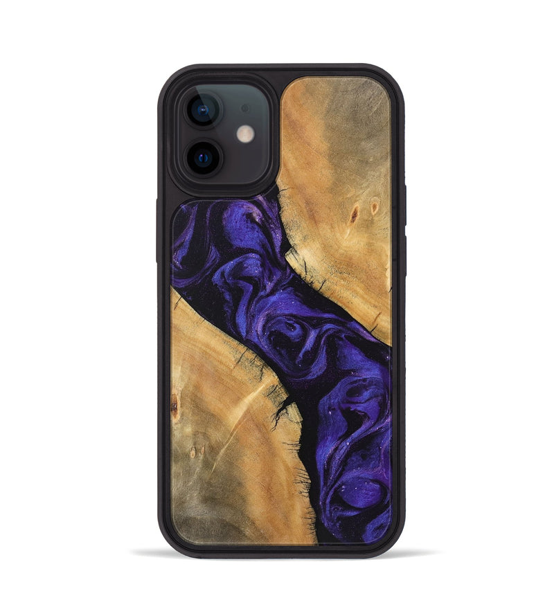 iPhone 12 Wood Phone Case - Ellie (Purple, 746624)