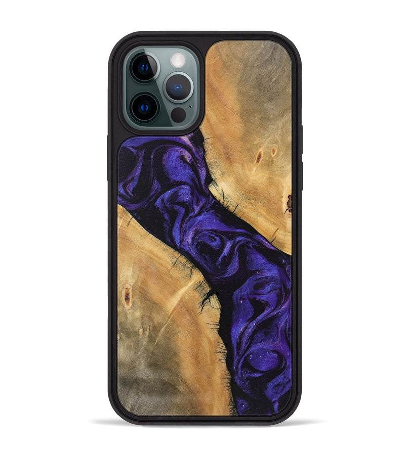 iPhone 12 Pro Max Wood Phone Case - Ellie (Purple, 746624)