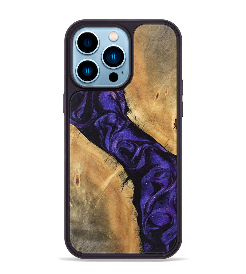 iPhone 14 Pro Max Wood Phone Case - Ellie (Purple, 746624)